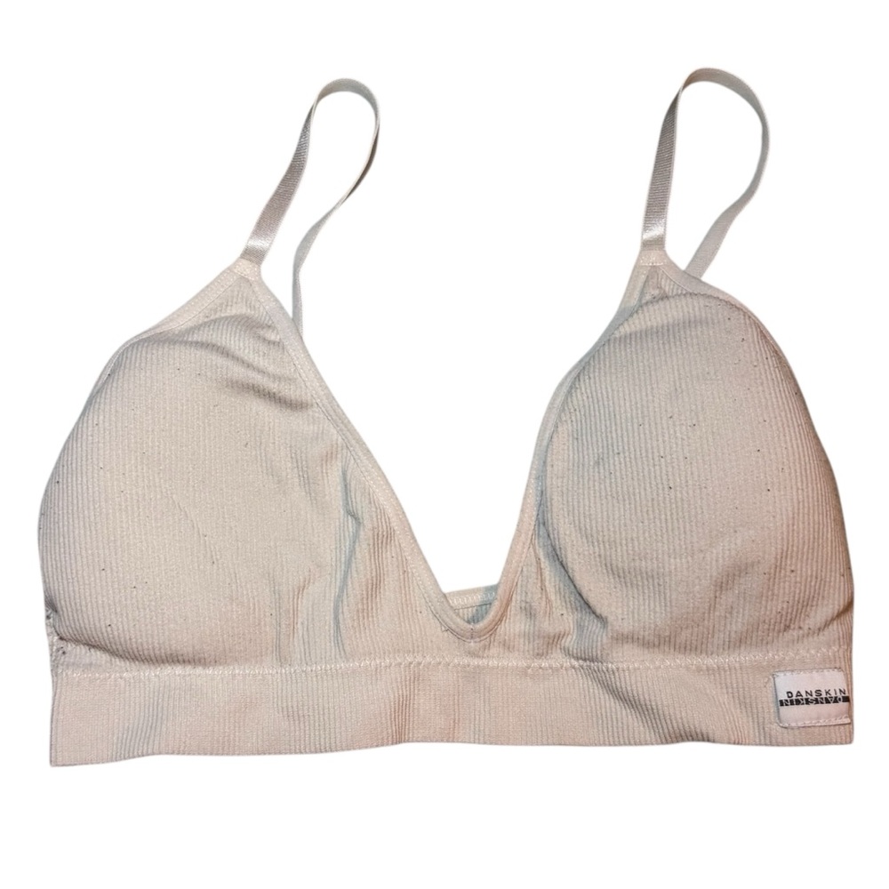 Danskin Intimates Seamless Bra Padded Cream Large